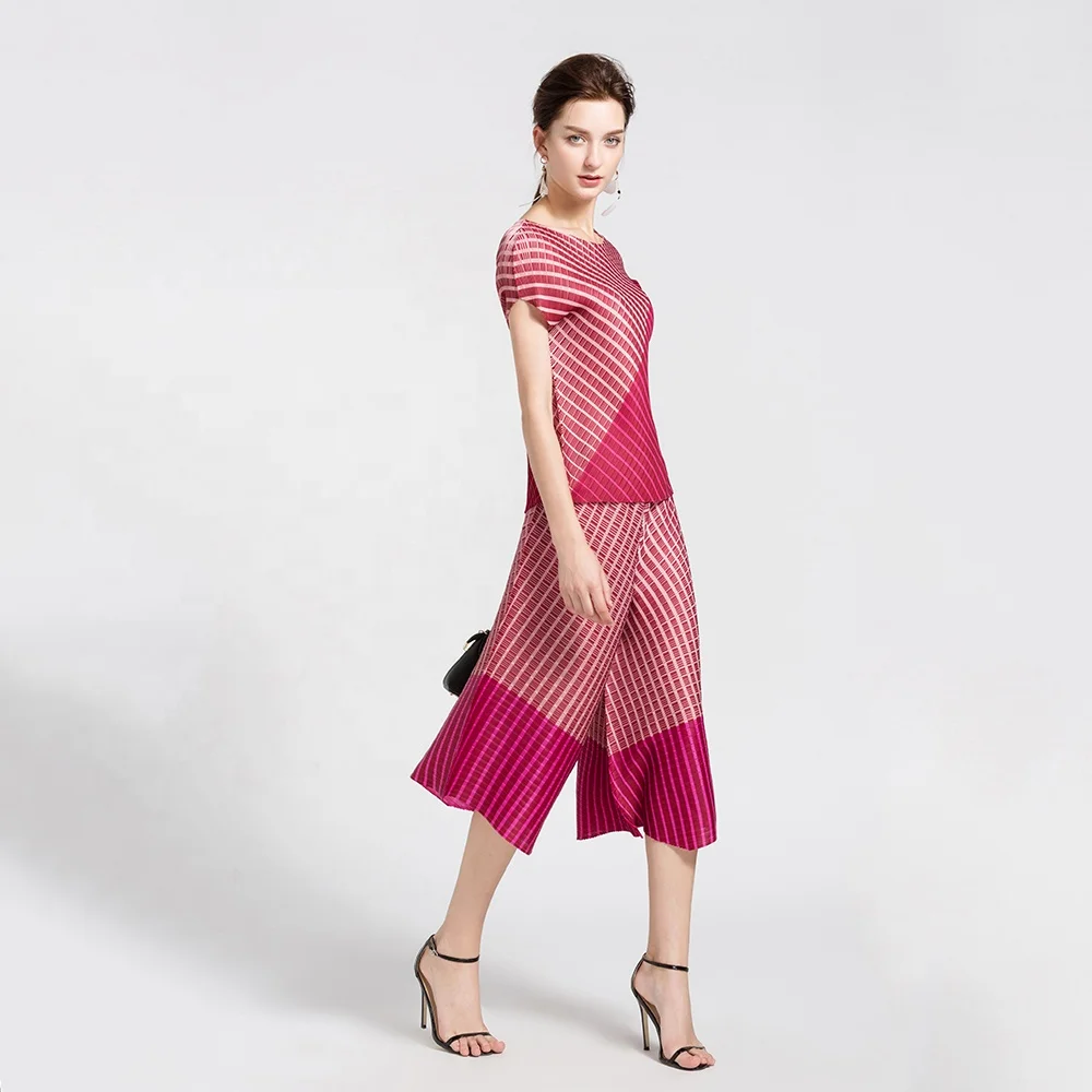 Женский комплект из шорт и штанов, повседневный костюм со складками, 2023