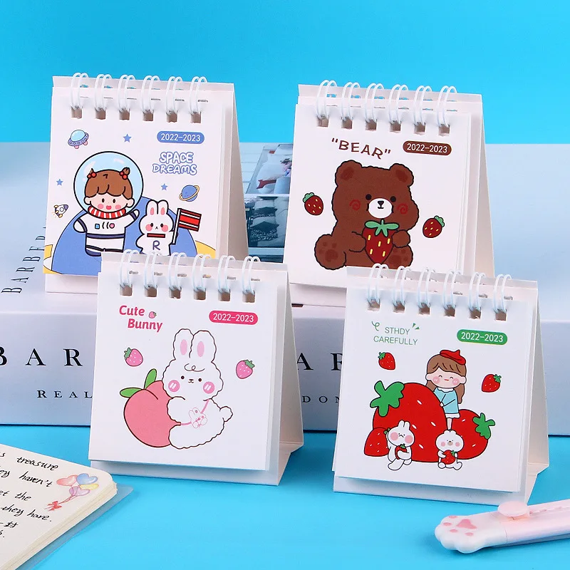 Wholesale Custom Calendar ins Cartoon Cute Small Mini Coil Hardcover Calendar Home Office Calendar