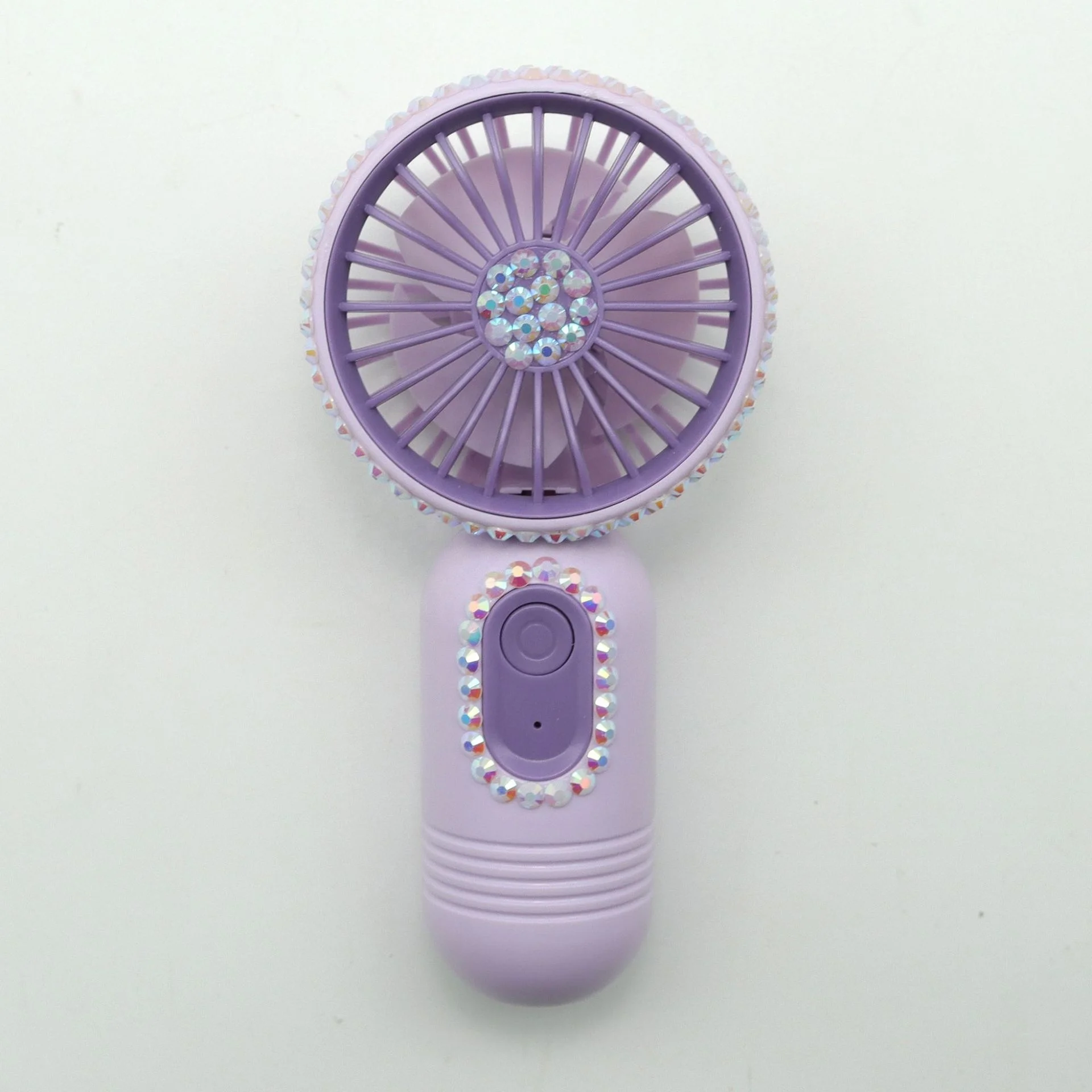 2024 Summer Cold Diamond Handheld Fan Portable Rechargeable Fans Outdoor Mini USB Electric Desktop Air Cooler Hand Glitter Fans