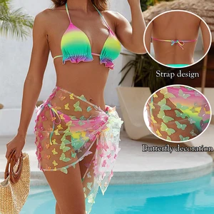 New Women's Colorful Print Bikini Set High Waist Bottoms Quick Dry Spandex/Polyester Material 2-Piece Brazilian String Style