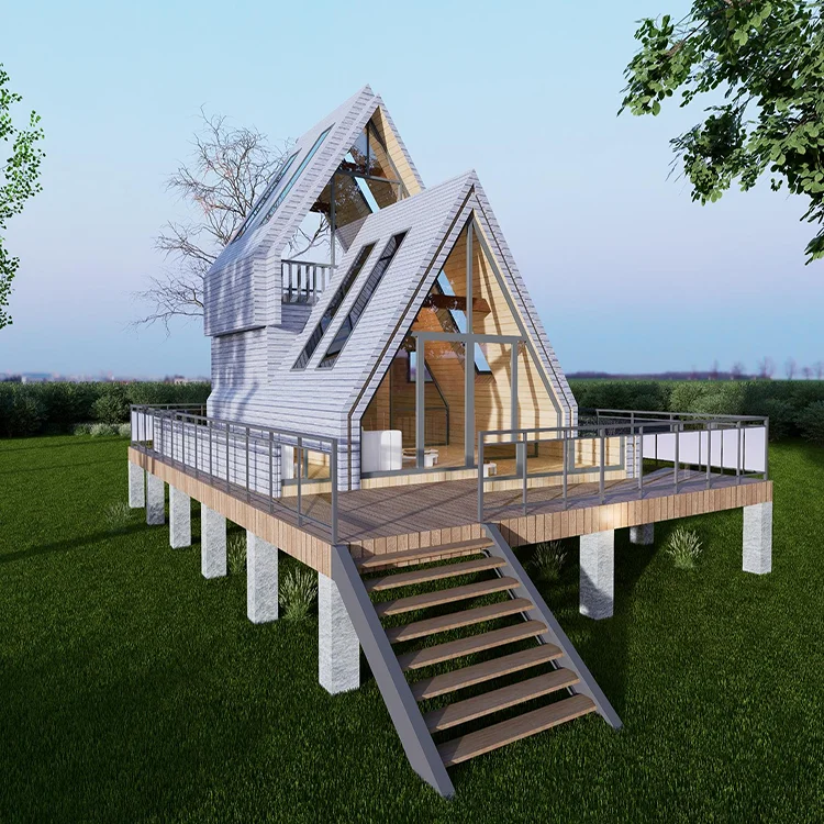 High Quality Luxury Steel Structure Prefab Villa House European Mobile ...