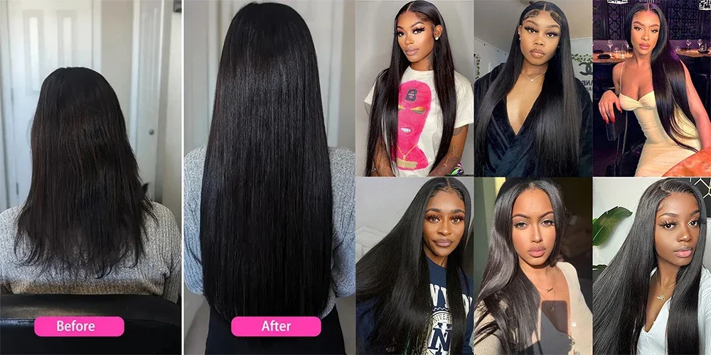 Clip In Echthaar Extensions Glatt Natürlich Hochwertig Seamless_voghion.com