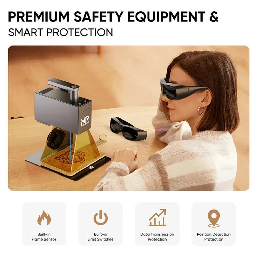 2 Basic Laser Engraver Handheld Engraver High Precision Portable Engraving Machine for Wood Kraft Paper Leather