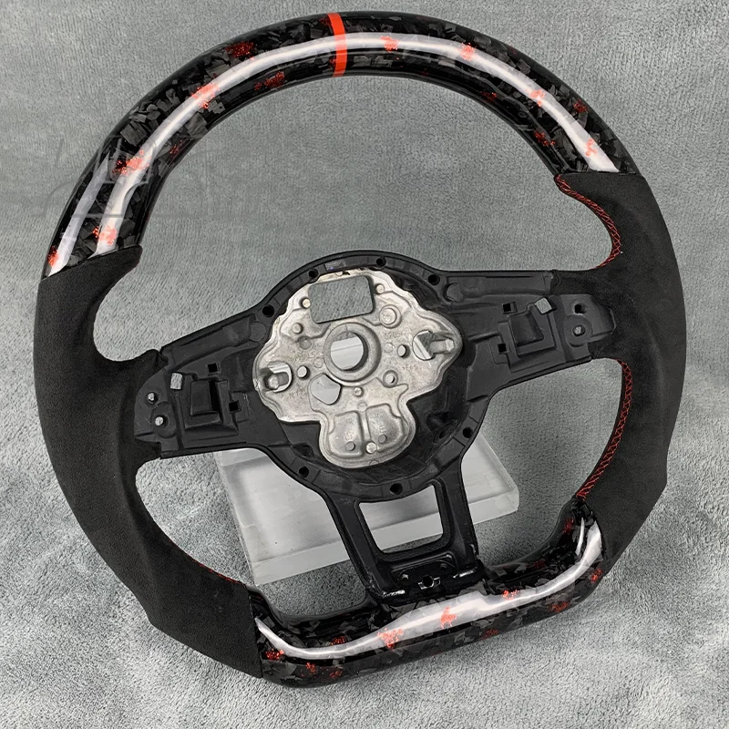 Car Accessories Carbon Fiber Sports Steering Wheel Interior for Volkswagen Golf 7 8 Golf GTI Golf R SCIROCCO JETTA PASSAT Golf 6
