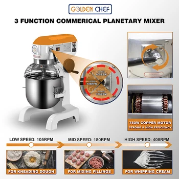 7L 10L 20L 30L 40L 50L 60L 80L Planetary Cake Mixer and Food Mixer  Planetary Flour Mixer Food Dough Mixer - China Mixer, Planetary Mixer