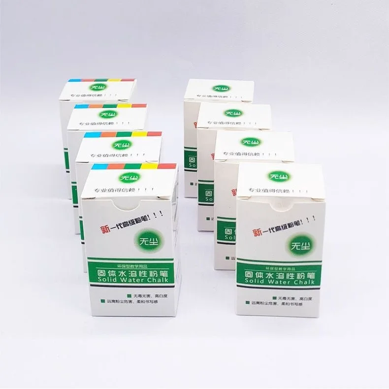 Детский мелок для рисования водорастворимый и беспыльный тротуарный Мел однотонного цвета с цветной упаковкой