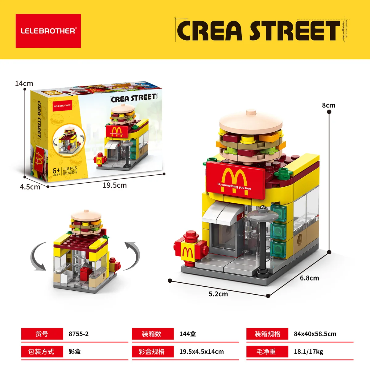 Mini Street Stores Food Truck &ndash; Set Blocchi Costruzione LELE 2023 &ndash; Sacchetto Polybag