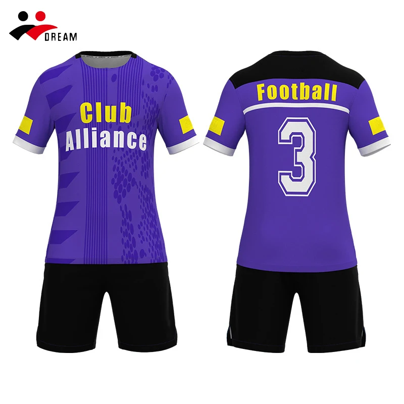 Professional Football Shirt Uniform Sublimation Print Quick Dry
