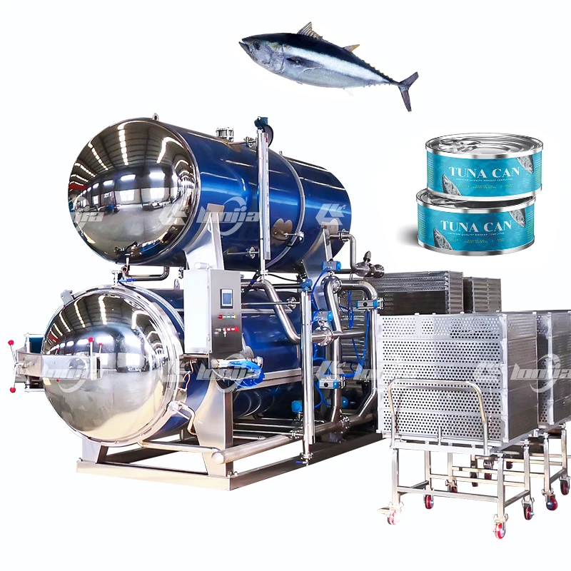 Automatic Sardine Can Sterilization Line CE Certification for Food Processing Continuous Sardine Can Sterilizer Machine