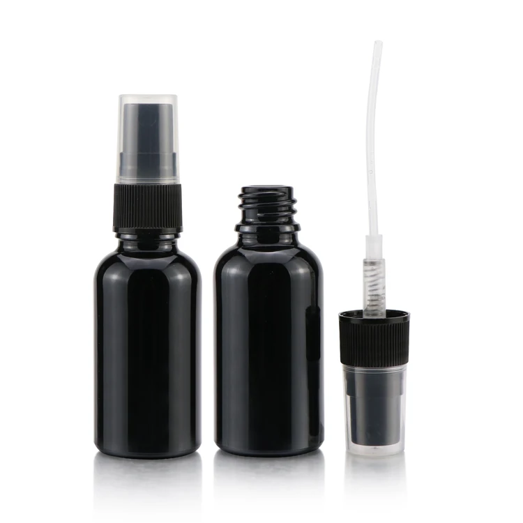 High Quality 10ml 15ml 30ml 50ml 100 ml Luxury Empty Frosted clear Black Glass Spray Perfume Bottle
