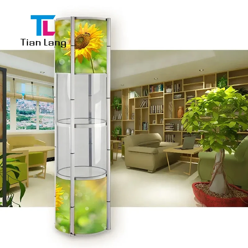 TianLang Prekių Parodo 4 Sluoksnio Apvalus Sudedamasis Twist Rack Tower Rodymo Langas Šepti Parodos Rodymui