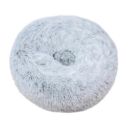 New Fashion Luxury Soft Plush Warm Round Plush Fluffy Donut Pet Beds Cushion Sofa Cat Dog Bed NO 3