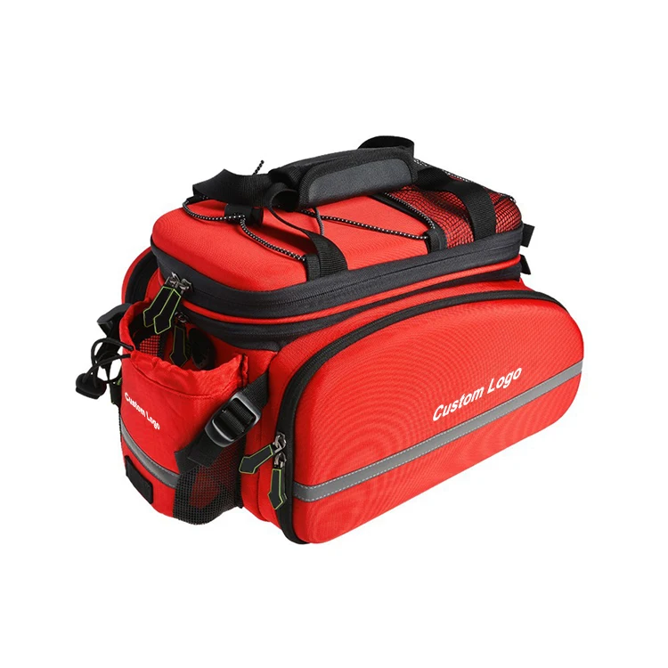 CBR Custom Logo Cycling Rear Saddle Pack Multi-function Bags 3 in 1 Bicycle Rear Carrier Bag Rear Pack Trunk Bike Pannier Bag