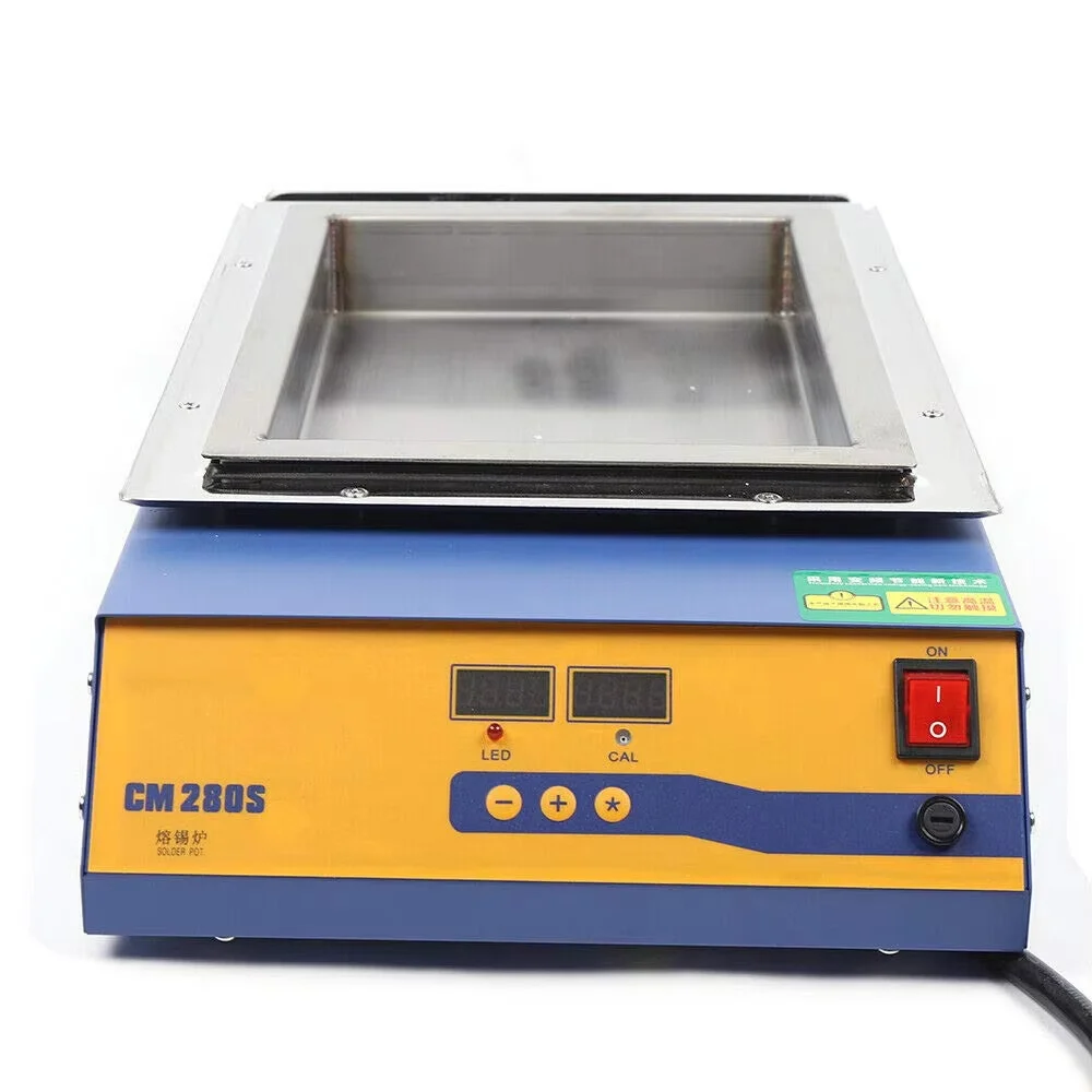 CM-280S Soldering Pot Dual Digital Display 0-400 Degree Fast Heating Adjustable Temperature Tin Melting Furnace Tin Oven