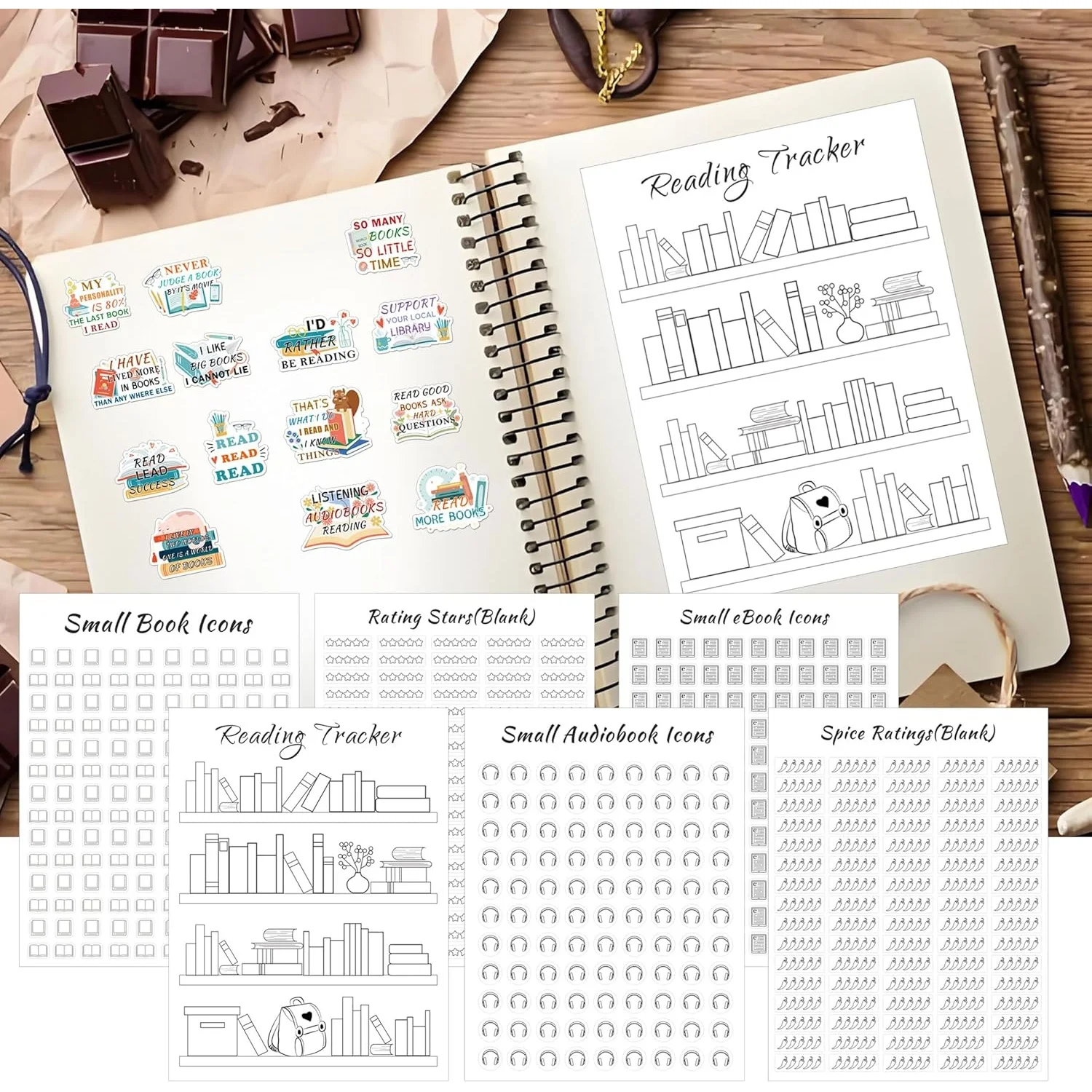 Reading Tracker Bookmark Stickers Book Reading Progress Stickers for ...