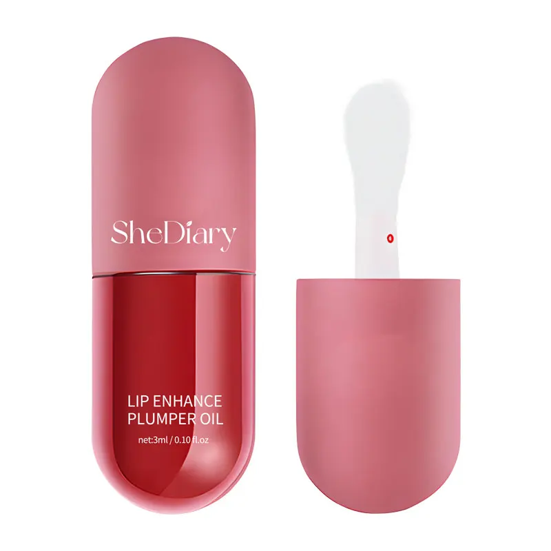 OEM SheDiary Lip Plumper Oil Moisturizing Enhancement Lip Gloss Base Repairing Reduce Fine Lines Nutritious Lips Enhancer Serum