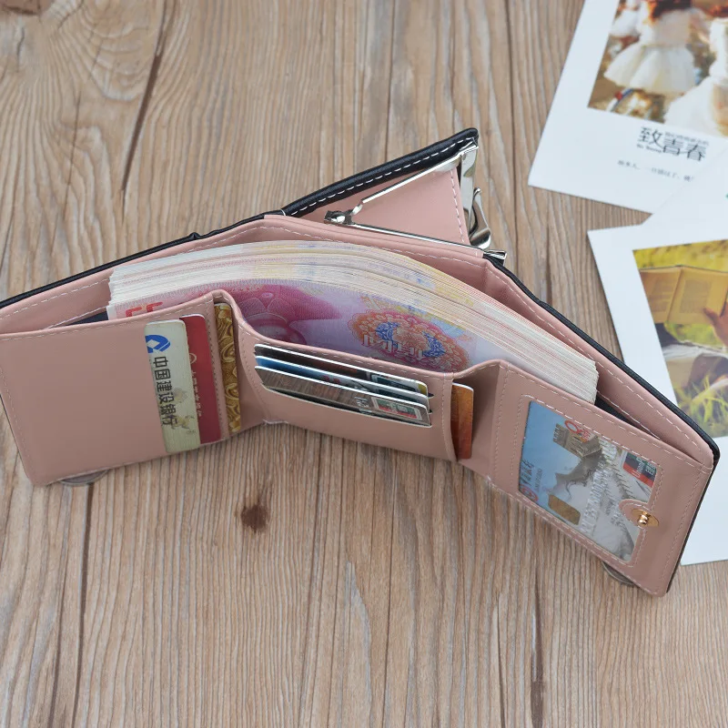 Mini Wallet Simple Ladies Short Coin Purse Wallet for Women Fashionable Ladies Wallets and Purses Women