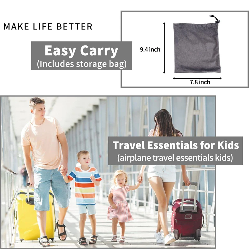 Airplane Seat Extender For Kids Inflatable Airplane Foot Rest Bed For