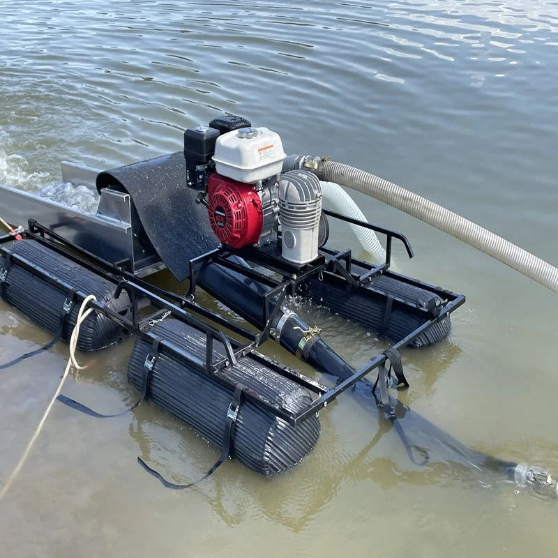 Siphon Type Small Gold Dredge with Turbine Increases Pump Gold Dredge