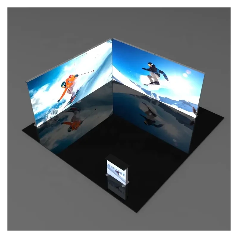 TianLang Tradeshow Exhibition Booth Display Tension Fabric Backdrop SEG Pop up Led Backlit Light Box