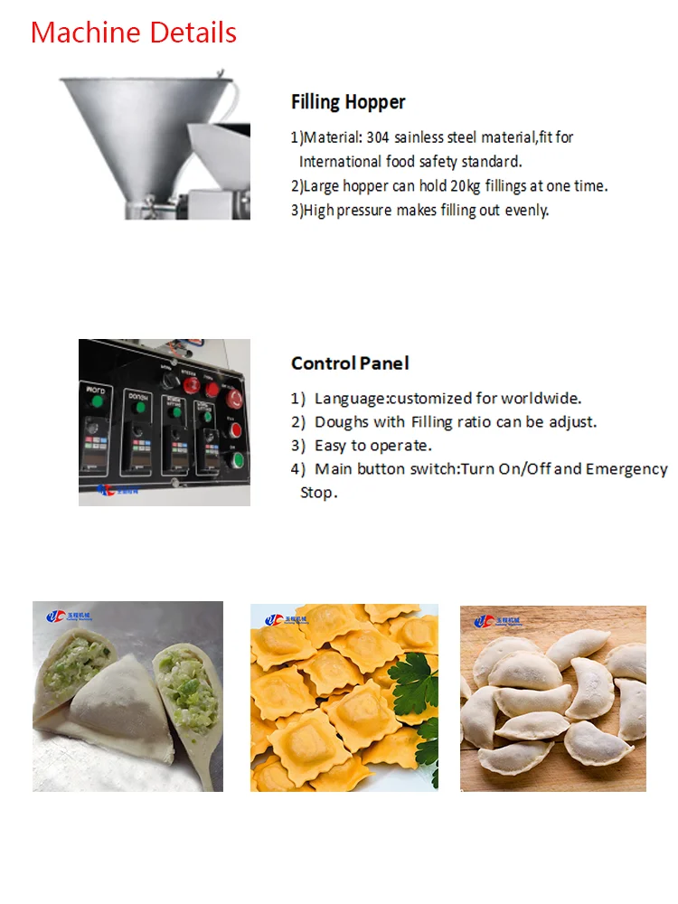 Super quality high speed Yucheng customized automatic dumpling samosa empanadas encrusting machine manufacture