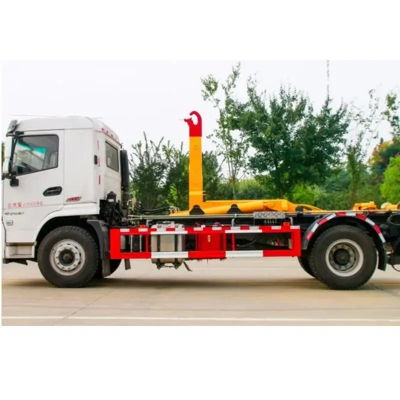 Небольшой мусоровоз с крюком для городских и жилых районов Shaanxi автомобильный двигатель 4X2 Yuchai