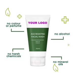 Gentle Sulfate-Free Non-Irritating Green Tea Amino Acid Facial Cleanser for Sensitive Skin Deep Cleansing & Soothing Face Wash