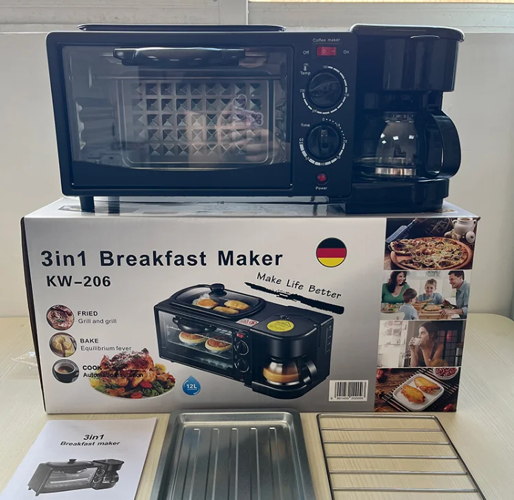 3 in 1 Electric Multifunction Breakfast Maker Coffee Maker 110V