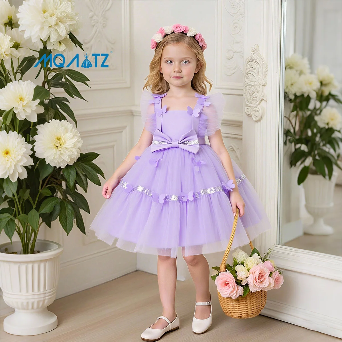Elegant Velvet Dress for Baby Girls First Birthday Party Frock