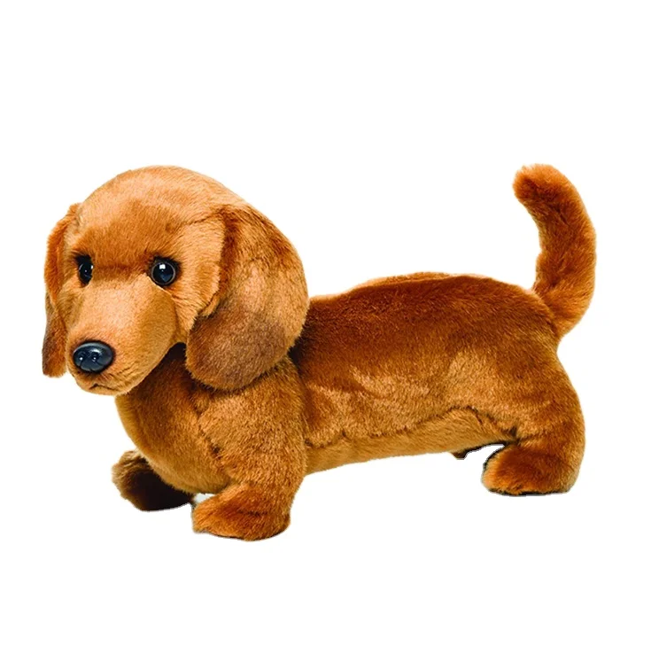 Custom 14'' Plush Realistic Stuffed Animal Puppies Dachshund for Sale
