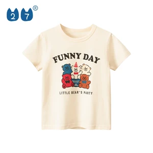 Cartoon Printed Girls Tops Casual Baby Girl Shirt Summer Fashion Short Sleeve Kids T Shirt