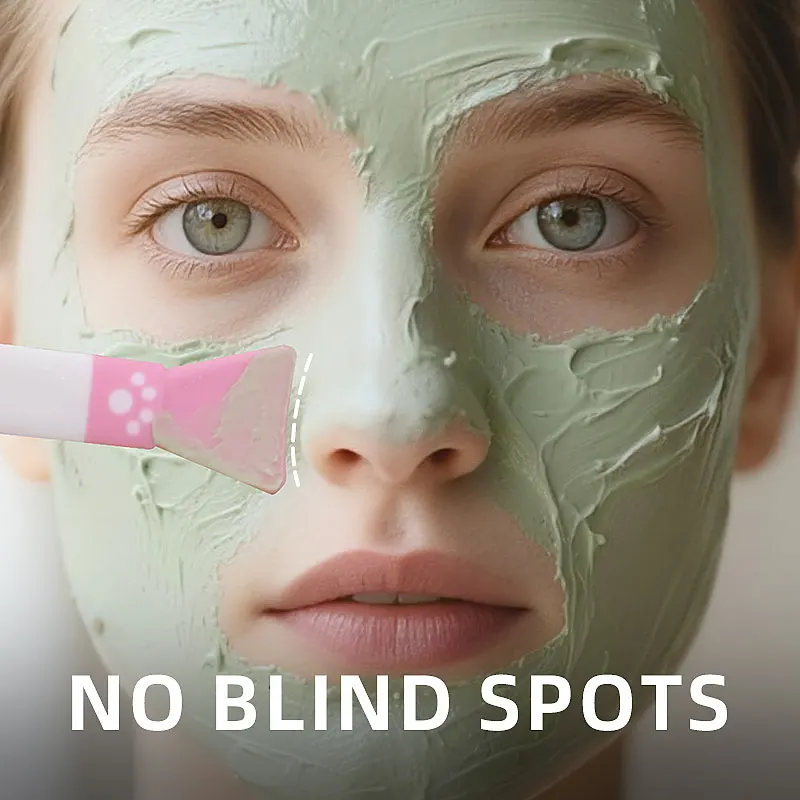 2pcs Pink Flat Silicone Makeup Brushes Multi-Purpose Foundation and Cream Mask Maquillaje Flat Brush Shape Hce7ca2314d004b60a6df851ecc60e672V