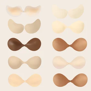New Seamless Push-Up Non-Slip Invisible Strapless Self-Adhesive Plus-Size Busts Lift-Support Silicone Nipple Covers for Women