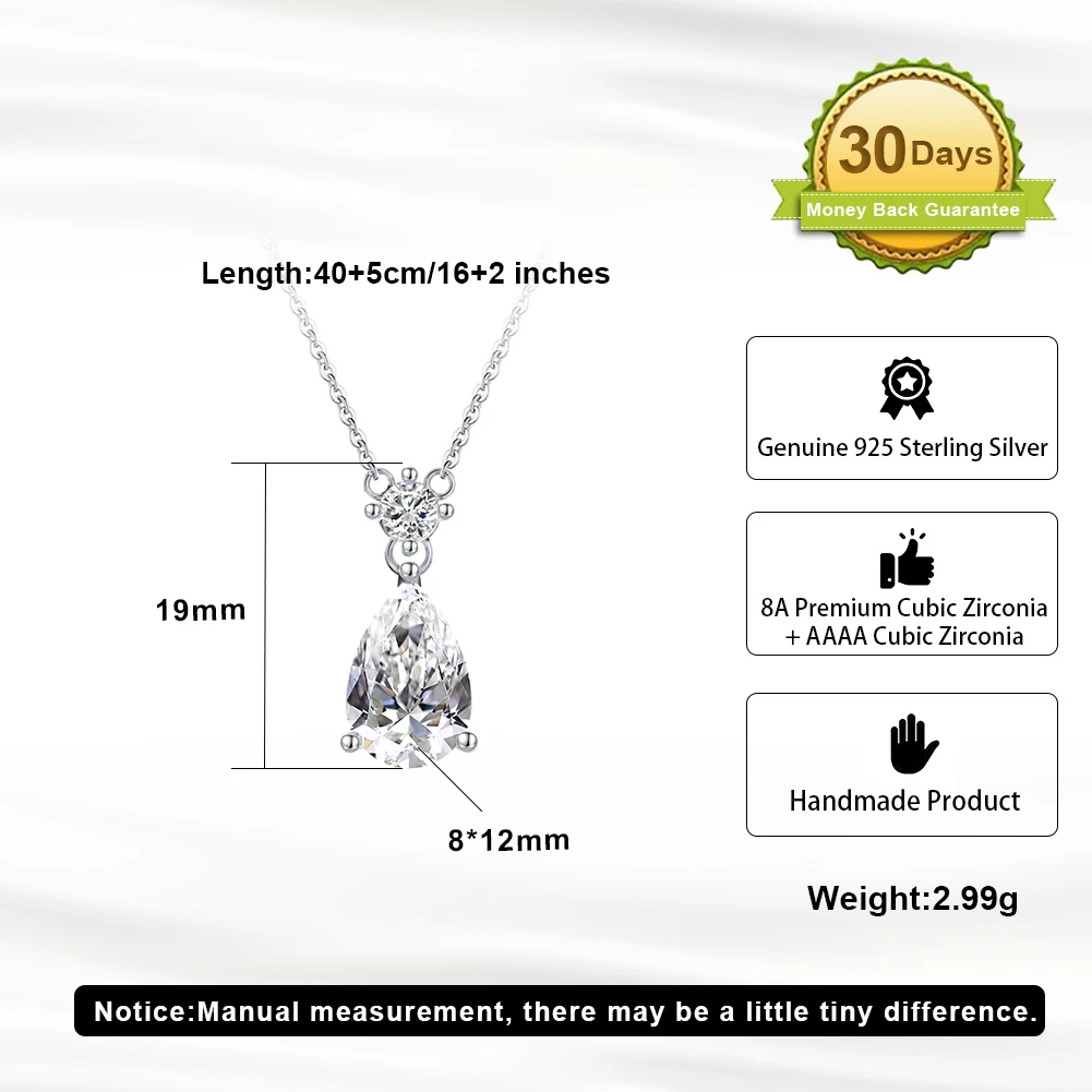 【TATIANA】(Silver925) Water Drop Bezel Chain Necklace MUSINSA公式 | TATIANA (Silver 925) Water Drop Bezel Chain