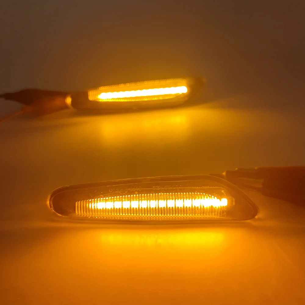 Smoke Lens Dynamic Flowing LED Turn Signal Side Marker Light Blinker Lamp for BMW E90 E91 E92 E93 E60 E87 E82 E46