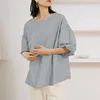 Light gray round neck