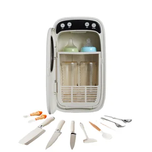2-in-1 Electric Baby Bottle Warmer Sterilizer Food Grade Disinfecting Cabinets Timer Multi-Function 2 Bottles Dryer for Baby