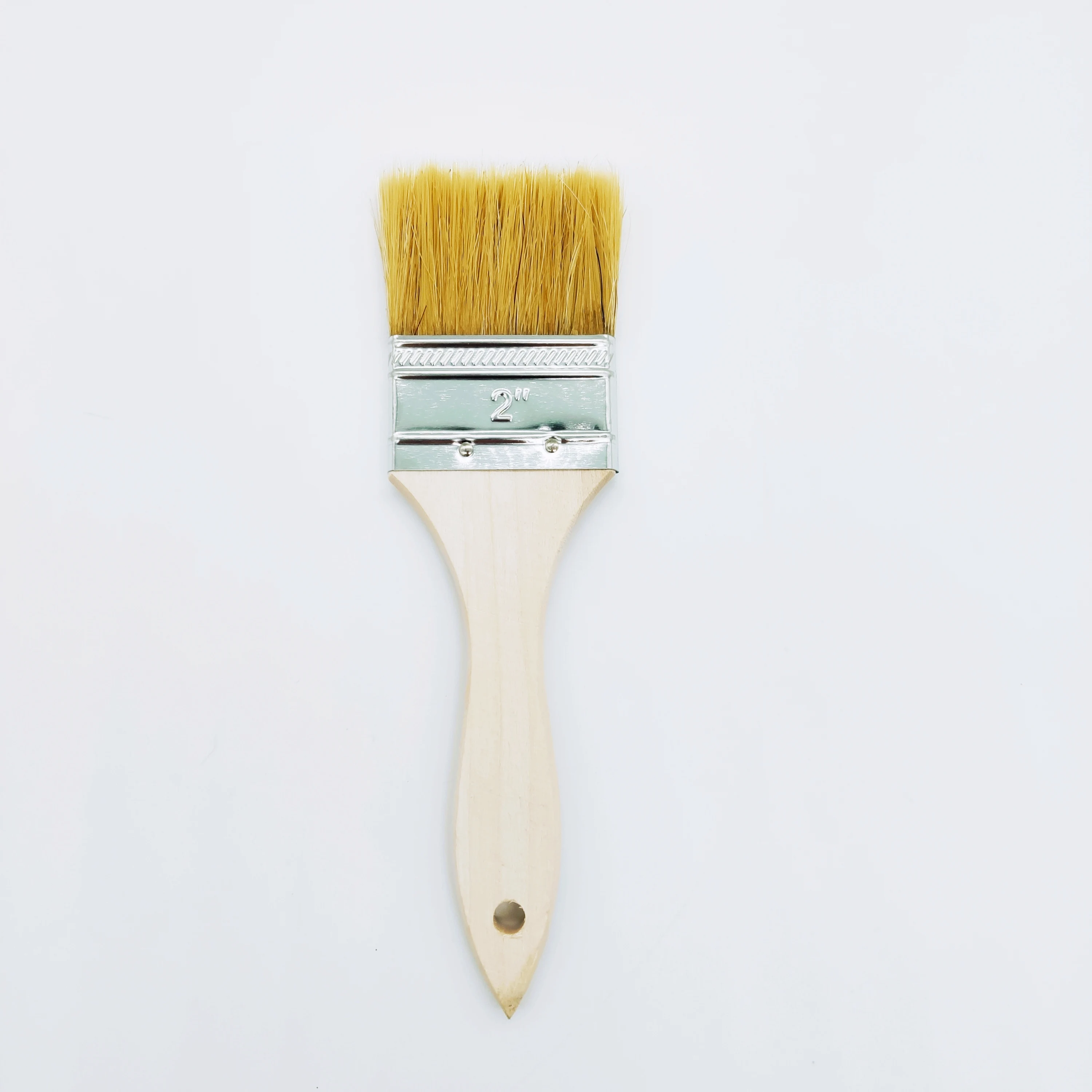 Excellent quality 100% natural bristle chip paint brush with thin wooden handle