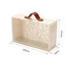 Caja de mahjong color blanco marfil perlado de 141 mm x 234 mm x 74 mm