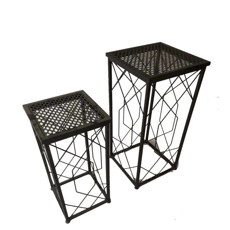 Elegant Metal Plant Stand with 2 Pieces per Set Flower Pot Display Rack for Home Decoration and Flower Store