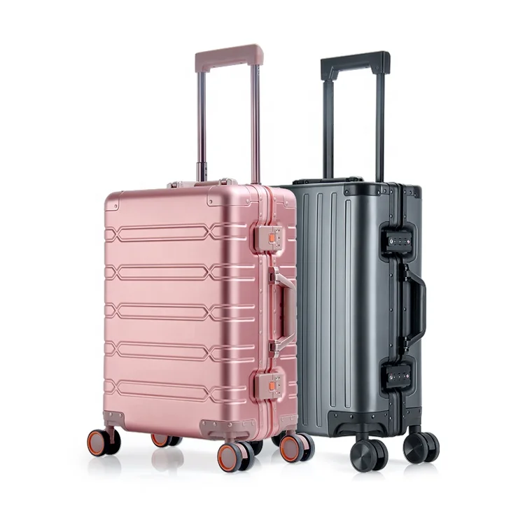 Oem Designer Luxury Aluminum Luggage Carry On Travel Trolley Suitcase ...