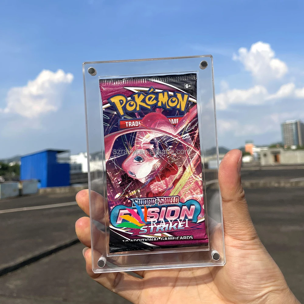 Customacrylic Protector pokemon Sleeved Booster Pack/modern Blister Acrylic  Display case for Sleeved Booster Pack