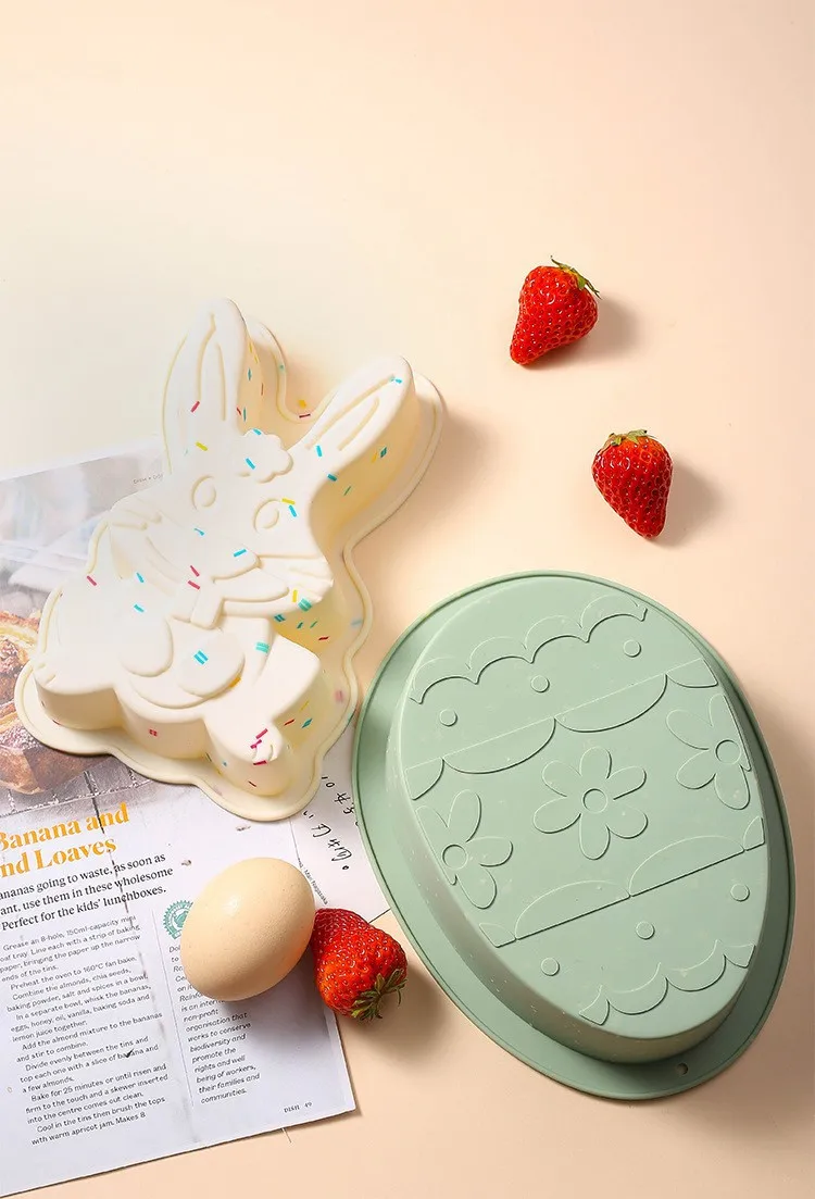 Dinosaur Egg & for Rabbit Cake Mold Colorful Silicone Macaron Baking Plate Cake Tools supplier