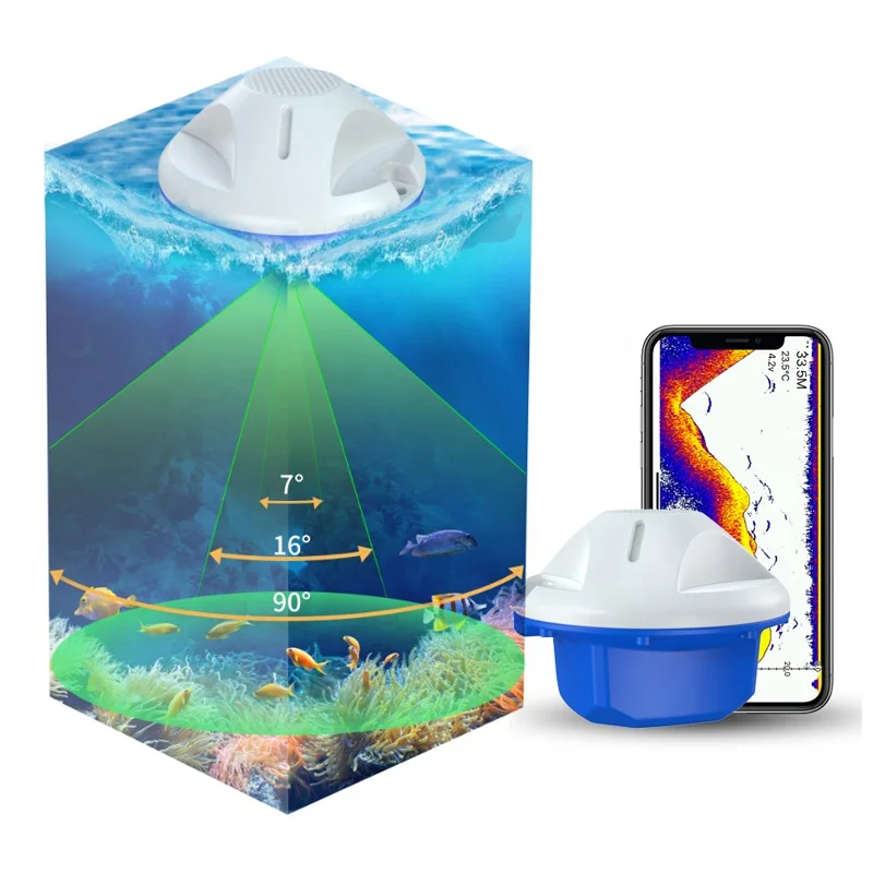 Underwater Echo Sounder Color Bluetooths Depth Sea Visual Fishing Bait Boat Android Ios Phone Wireless Sonar Sensor Fish Finder