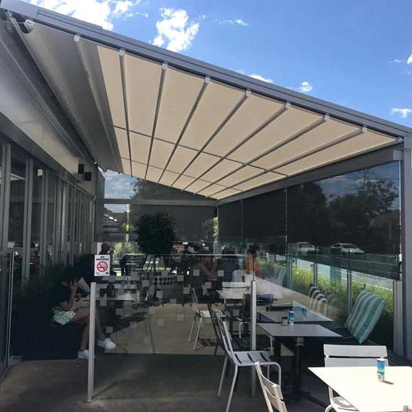 Retractable PVC Roof Pergola Customized Restaurant Villa Garden Outdoor Automatic Pergola