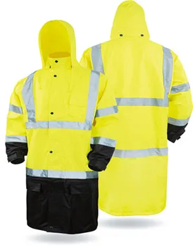 High Visibility Safety Raincoat