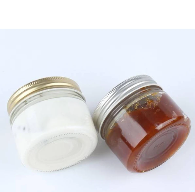 150ml 200ml 380ml 500ml Glass Cylinder Mason Jar Food Canning Packaging Glass Jar for Jam Honey Pickle With Metal Lid