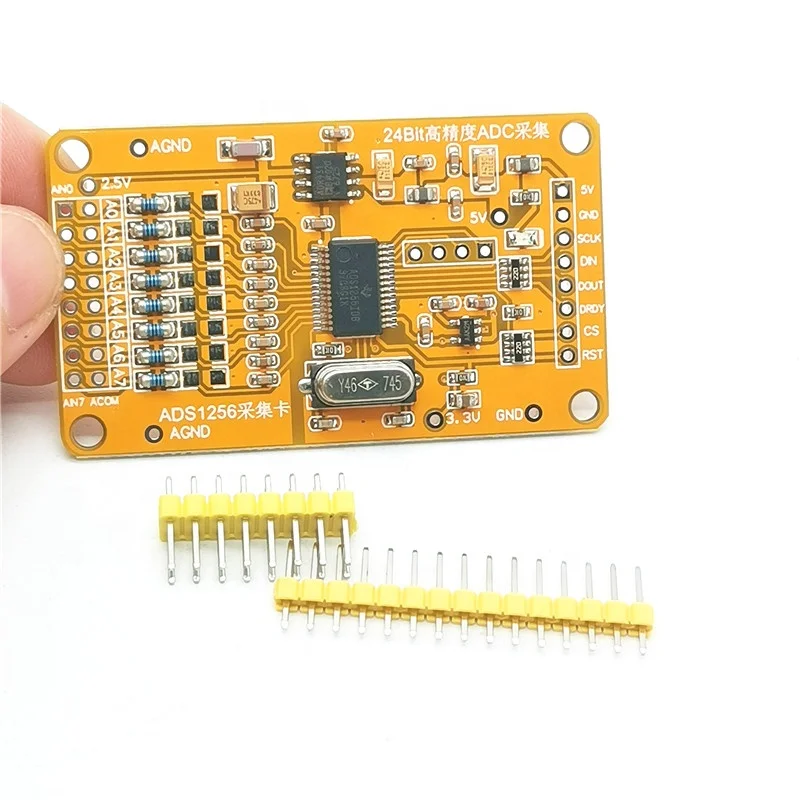 Module ADC 24 Bits 8 Canaux ADS1256 - Conversion Analogique-Numérique Haute Précision - Pour Arduino Raspberry Pi - 9