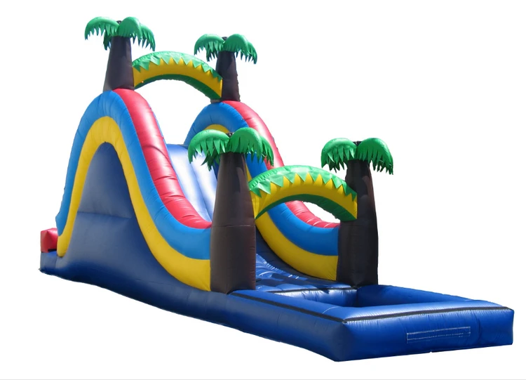 新设计廉价二手充气彩色水上滑梯出售儿童和成人