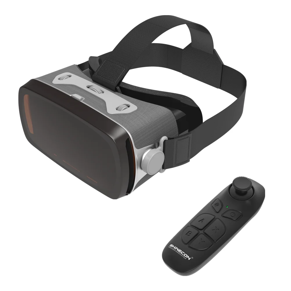 3D VR Glasses Compatible for IOS & Android 4.7-6.5'' Phone Virtual Reality 3D VR Box Headset for Movies & Games with Controller